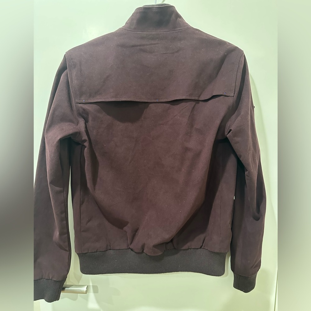 Superdry Idris Elba Collab. Monogram Edition Harrington Jacket, Burgundy- S - Picture 2 of 4